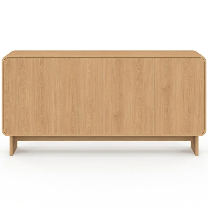 Buffet 160 cm XXL 4 ante design arrotondato faggio - CAPUCINE