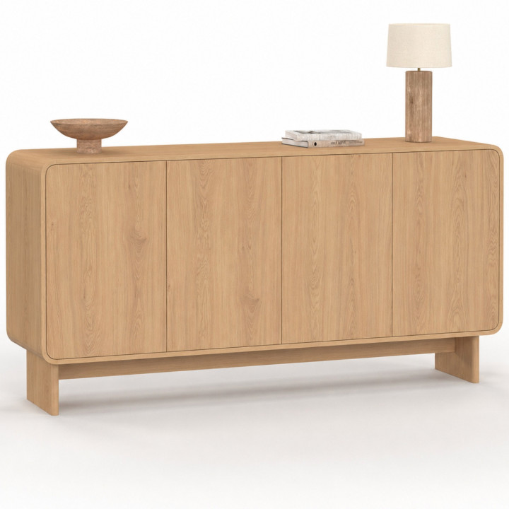 Buffet 160 cm XXL 4 ante design arrotondato faggio - CAPUCINE