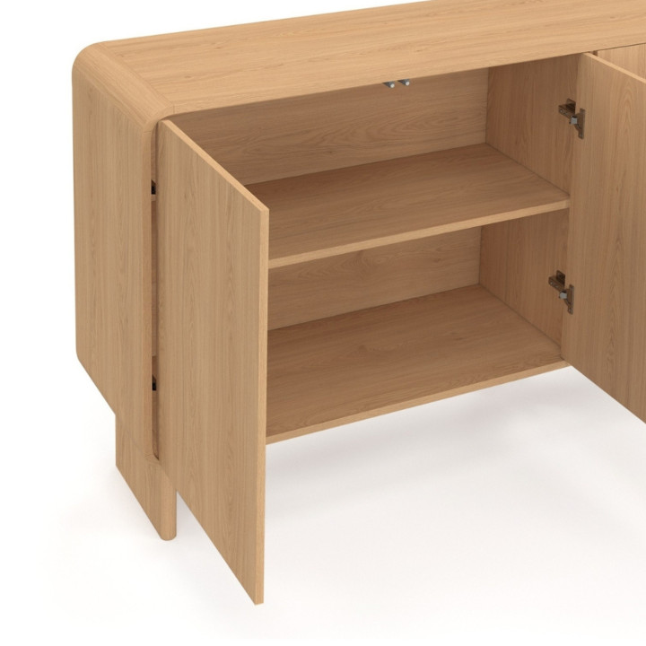 Buffet 160 cm XXL 4 ante design arrotondato faggio - CAPUCINE