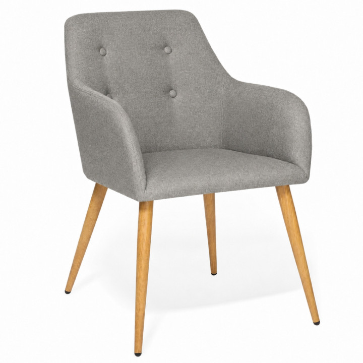 Günstige skandinavische Sessel grau - 2er-Set | ID Market