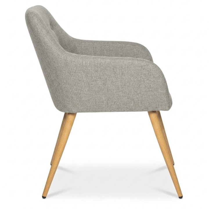 Günstige skandinavische Sessel grau - 2er-Set | ID Market