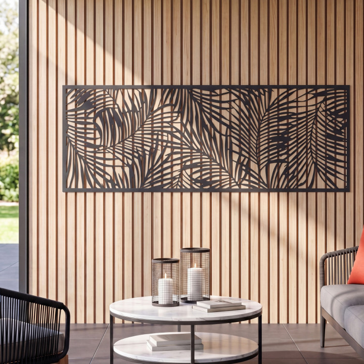 Tropical Outdoor Decorative Panel Billig Grau | ID Market