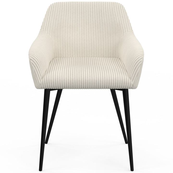 Set van 2 beige corduroy fauteuils - JANY | ID Market