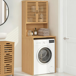 BEA Bambus Waschmaschinenoberschrank mit Schrank