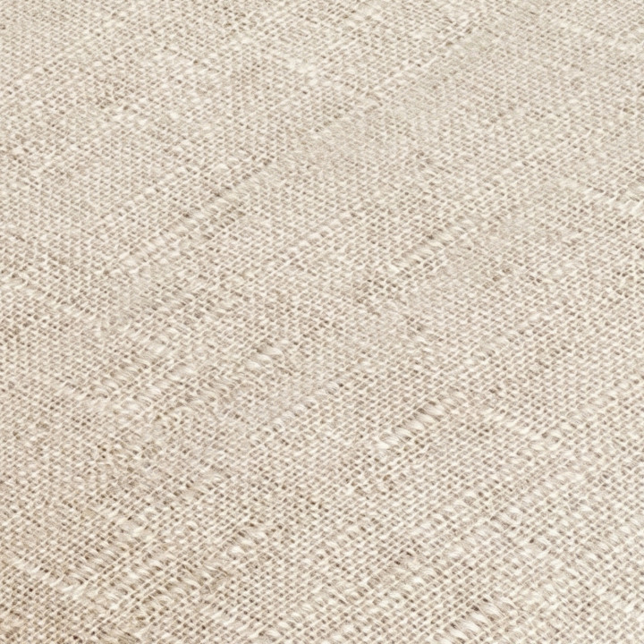 Fauteuil scandinave JOSEPH en tissu beige accoudoirs et pieds bois