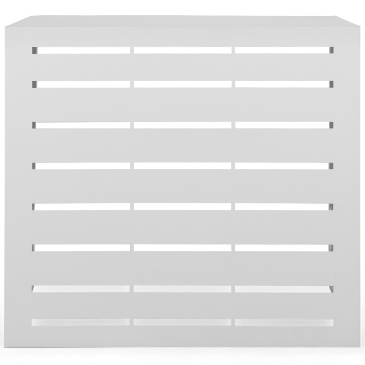 Copertura per climatizzatore esterno in metallo bianco 95x50x80 cm