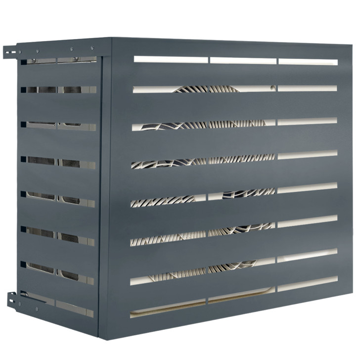 Coperchio per aria condizionata in metallo grigio carbone 95x50x80cm