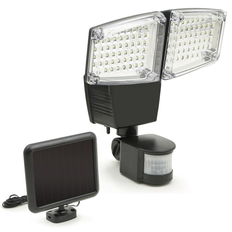 Projecteur LED extérieur solaire : 3 spots 178 led