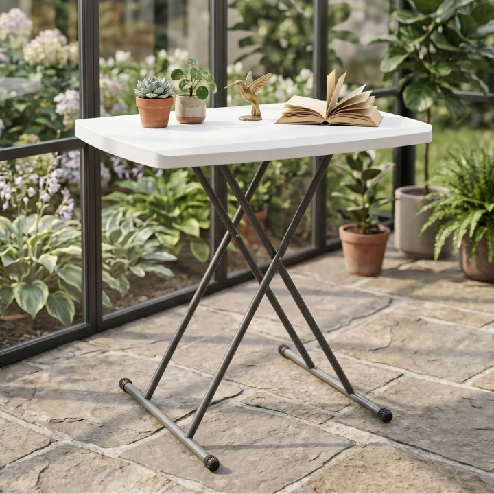 Tavolo pieghevole portatile da 77 cm regolabile in altezza per il campeggio o il divertimento - URBANA