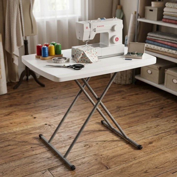 Mesa plegable portátil 77 cm regulable en altura para camping o entretenimiento - URBANA