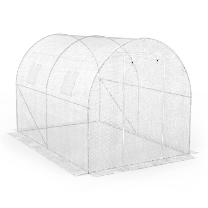 Goedkope witte tunnelkas 6 m² met 3 bogen