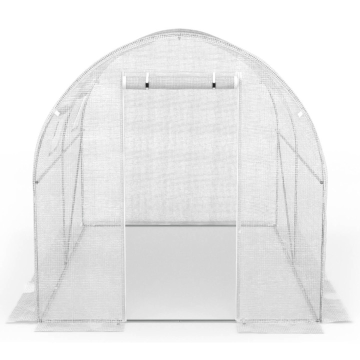 Goedkope witte tunnelkas 6 m² met 3 bogen