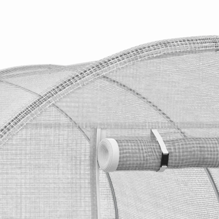 Goedkope witte tunnelkas 6 m² met 3 bogen