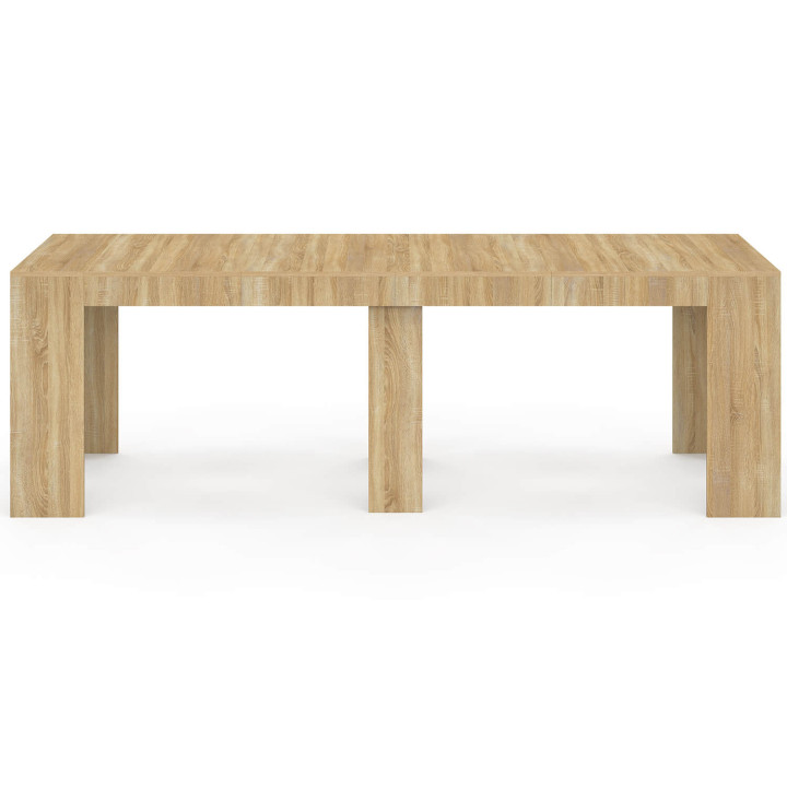 Uitschuifbare consoletafel, 6 personen, imitatiebeukenhout