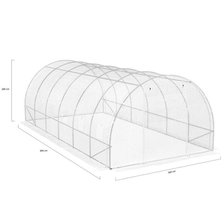 Goedkope witte tunnelkas 18 m²