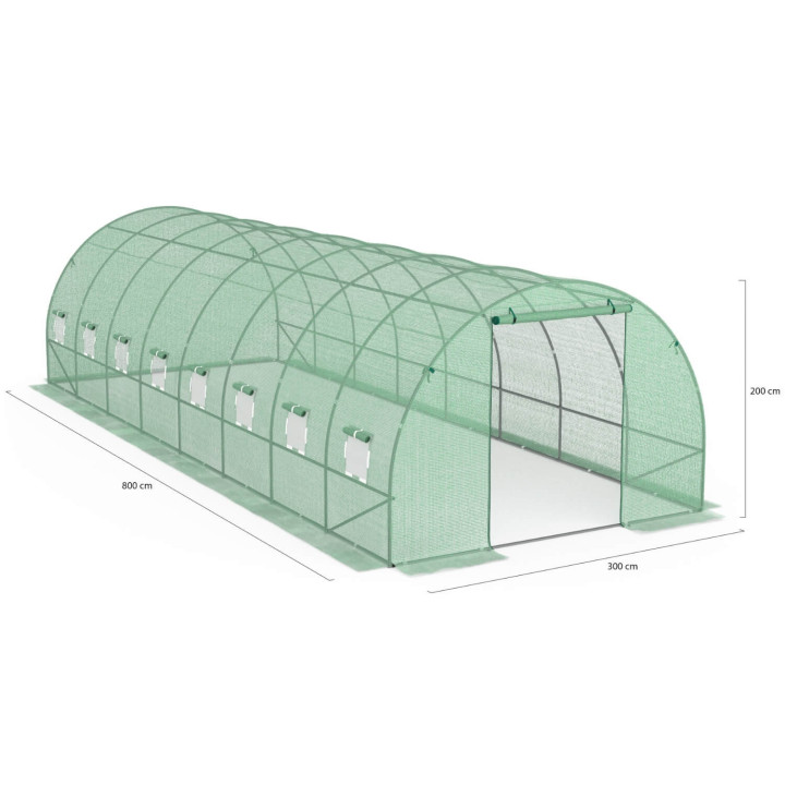 Goedkope tunnelkas 24 m² met 9 bogen