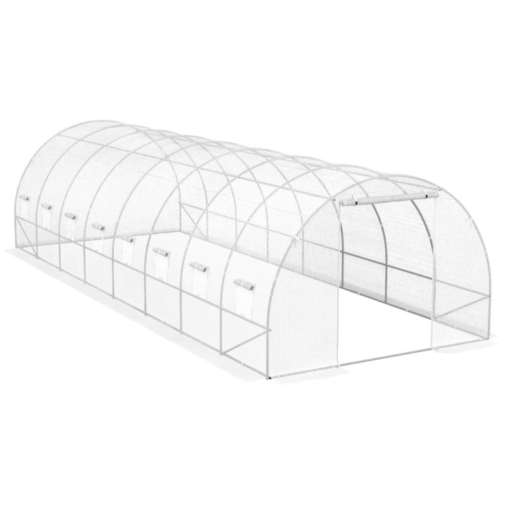 Invernadero túnel blanco barato 24m²