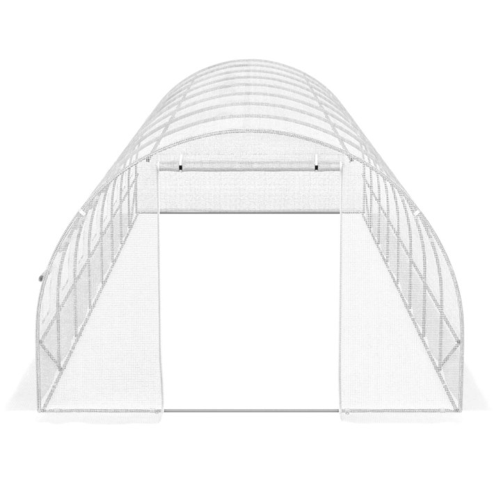Invernadero túnel blanco barato 24m²