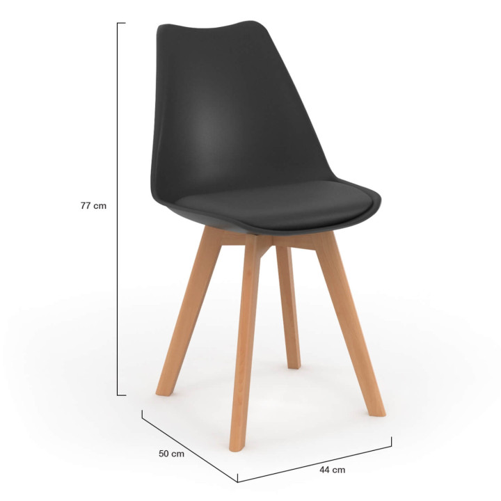 Goedkope zwarte Scandinavische stoelen