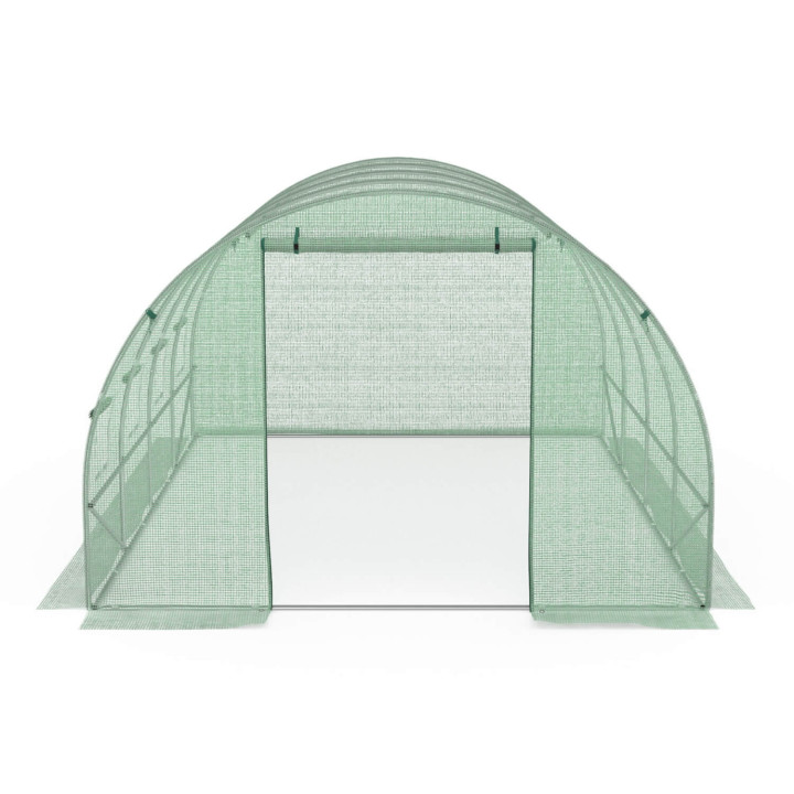 Groen dekzeil 4x3 m voor serre van 12 m²