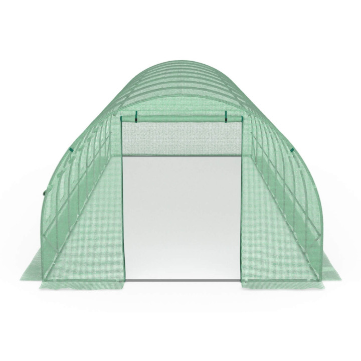 Groen dekzeil 8x3 m voor serre van 24 m²