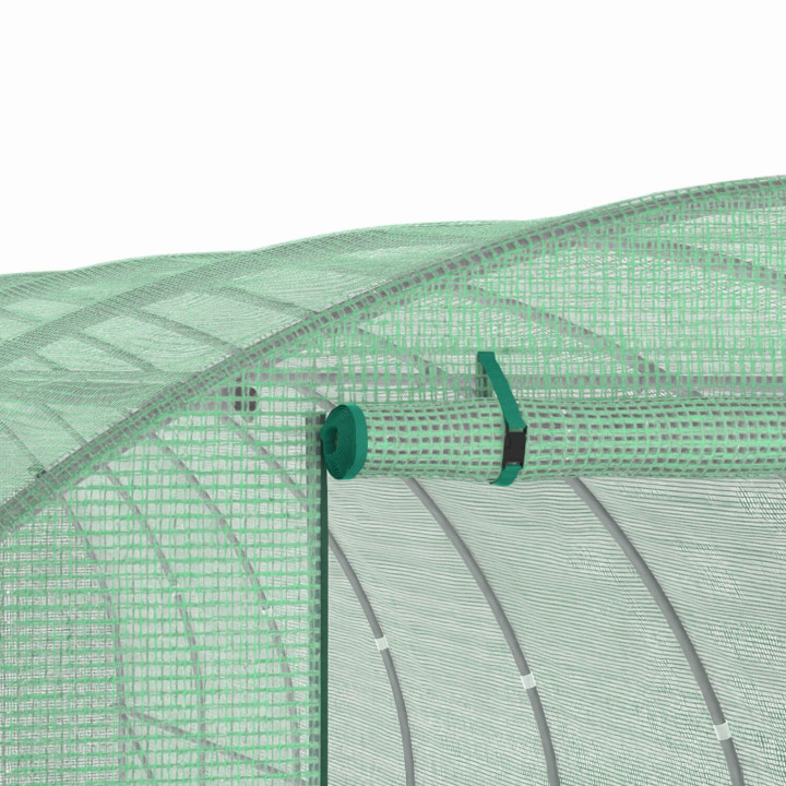 Groen dekzeil 8x3 m voor serre van 24 m²