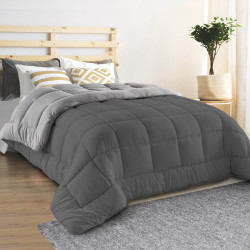 Dekbed 200x200 CM ZOE polar biface grijs en grijs 400 gr