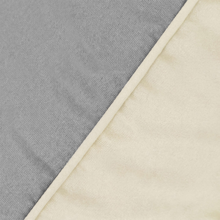 Couette 140x200 CM ABBY bicolore gris clair et beige 300 gr