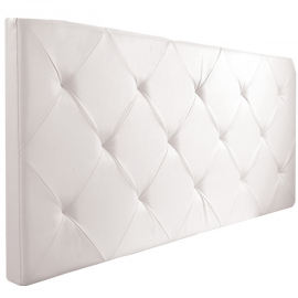 Tête de lit capitonnée EVA en PVC blanc pour lit 140 et 160 CM Tête de lit capitonnée EVA en PVC blanc pour lit 140 et 160 CM