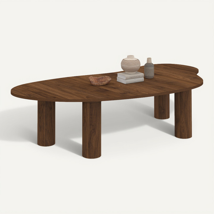 ORGANIQUE salontafel 100 cm walnotenhout