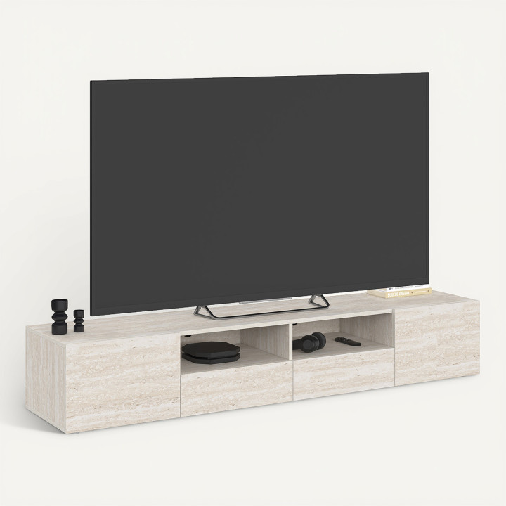 180 cm ELI travertin houten TV-meubel