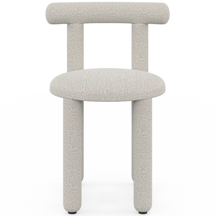 Set di 2 sedie RIME in tessuto bouclette crema