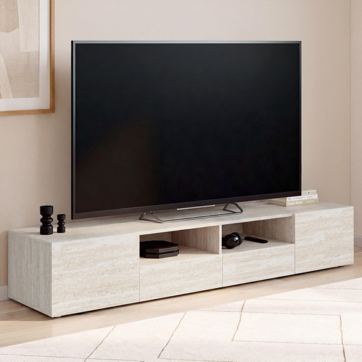 180 cm ELI travertin houten TV-meubel