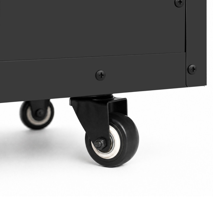 Contenitore per pellet 55 kg nero 35 x 35 x 87 cm con cassetto e motivo