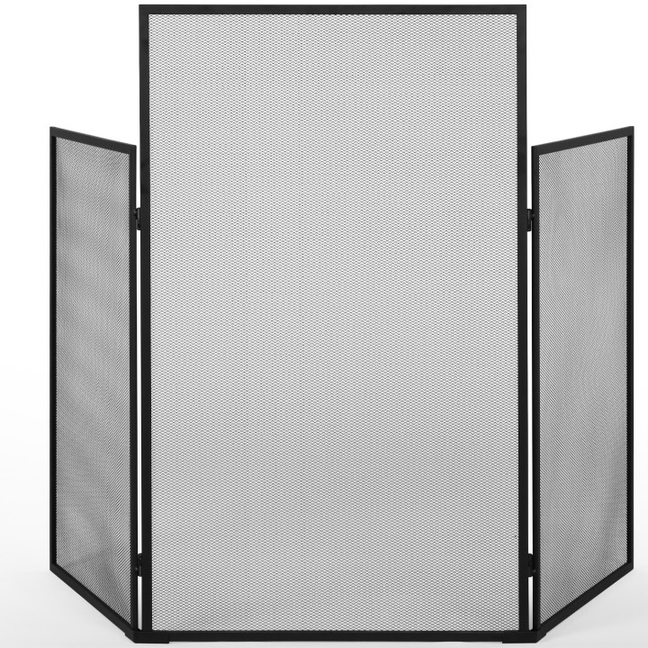 Grille de protection pare feu 3 volets pour poêle et cheminée