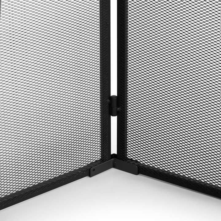 Brandwerend rooster met 3 panelen voor kachels en open haarden