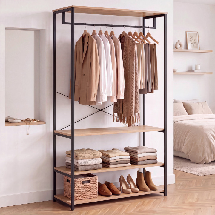 Goedkope industriële open kleerkast 100 cm - modulair