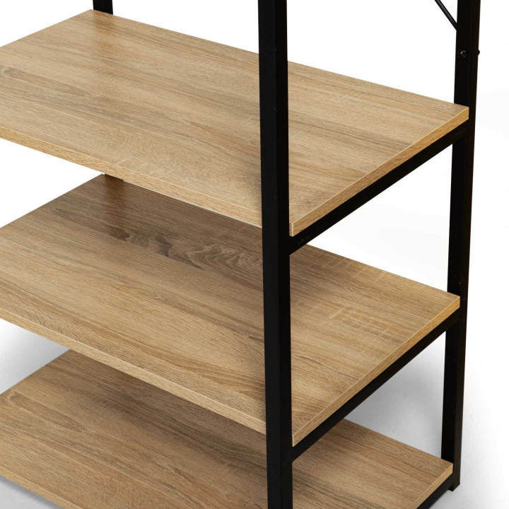 Armadio modulare aperto 90 cm in stile industriale - DETROIT