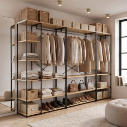 Goedkope industriële open kleerkast 167 cm - modulair