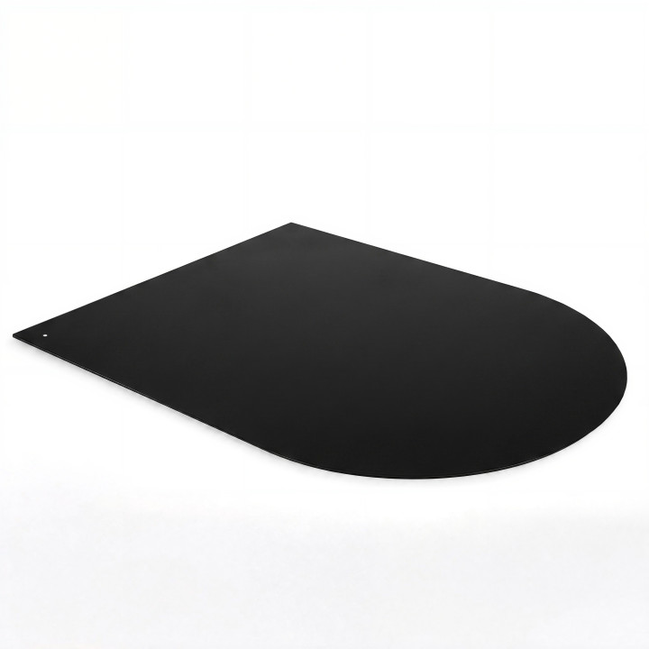Placa de protección del suelo estufa de pellets/leña 60 x 80 cm metal negro