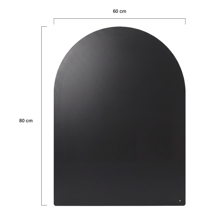 Plaque de protection sol poêle à granulés/bois 60 x 80 cm métal noir