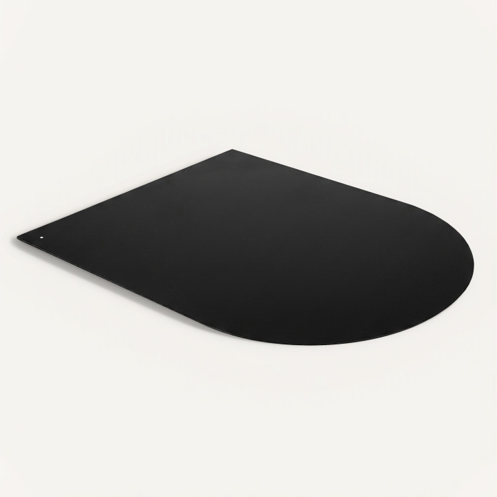 Piastra di protezione del pavimento stufa a pellet/legna 60 x 80 cm metallo nero