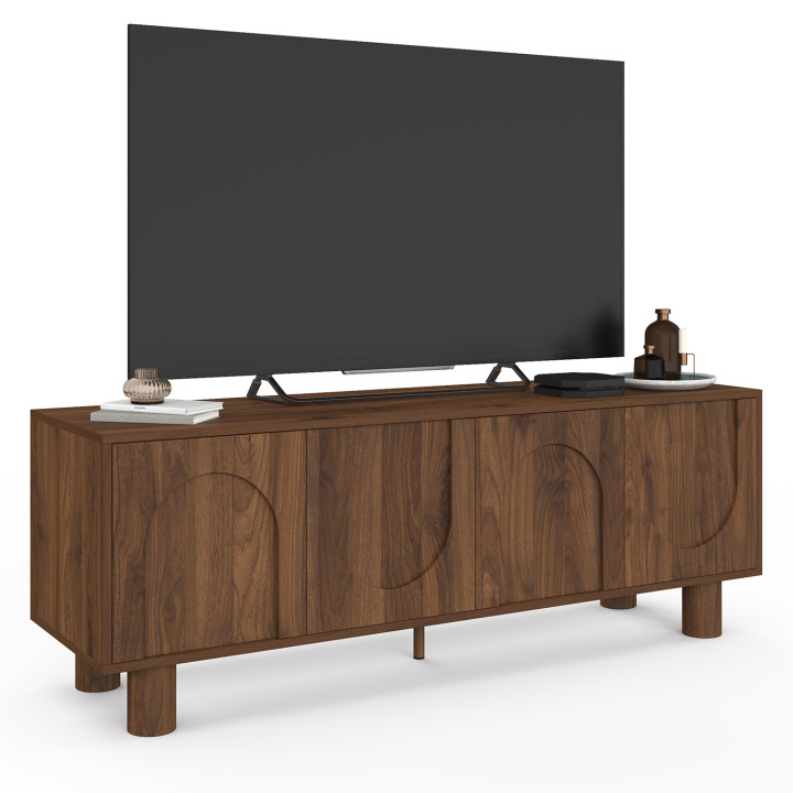 ARCHIE 4-deurs TV-element walnoot 140 cm