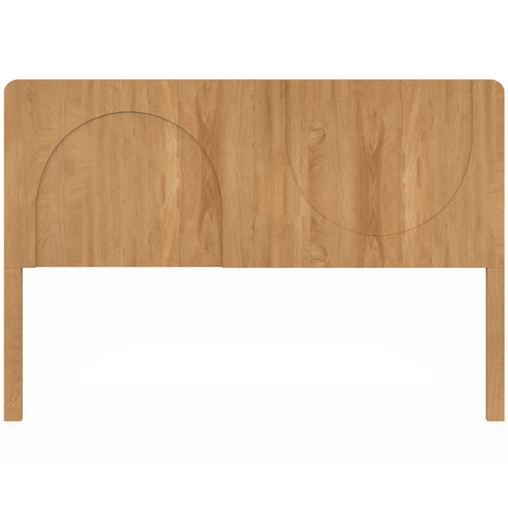 Testiera indipendente ARCHIE 160 cm con design ad arco in effetto legno