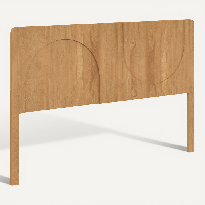 ARCHIE 160 cm vrijstaand hoofdeinde in een boogdesign met houteffect