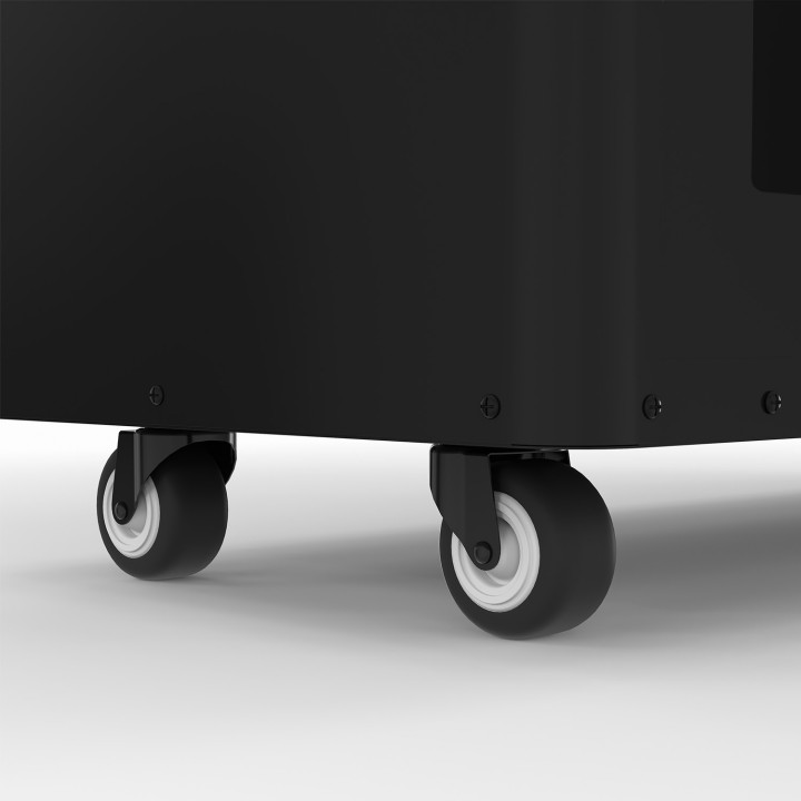 Depósito doble para pellets de 60 kg, negro y de madera, con espacio para guardar pellets y accesorios, 73 x 30 x 60 cm