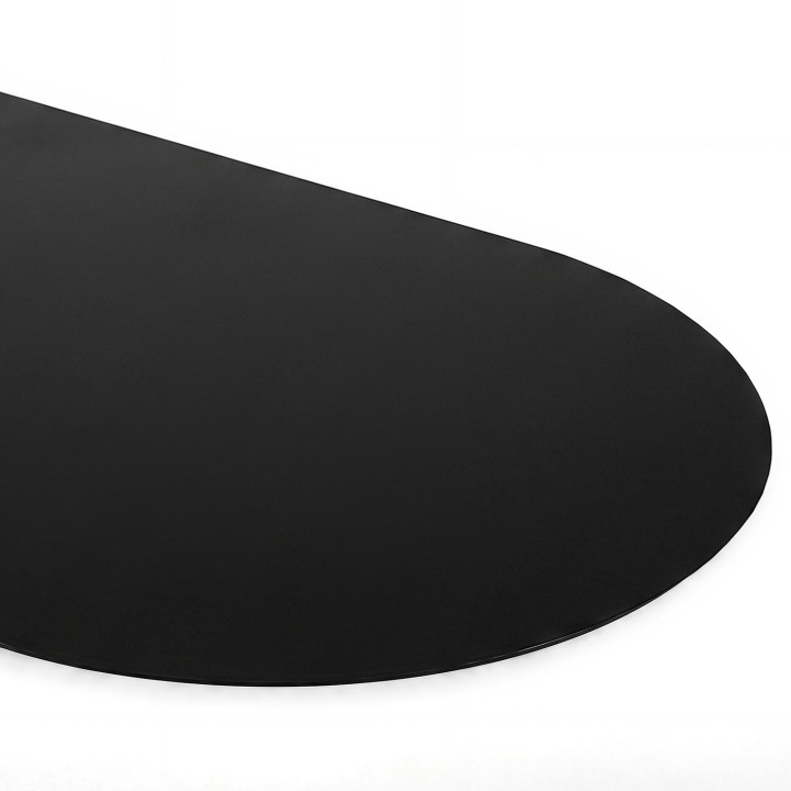 Piastra di protezione del pavimento stufa a pellet/legna 60 x 80 cm metallo nero