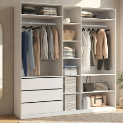 Witte inloopkast  200x55x200 cm - TAYLOR