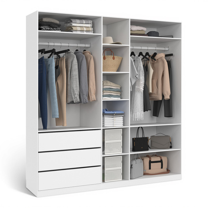 Armadio bianco  200x55x200 cm - TAYLOR