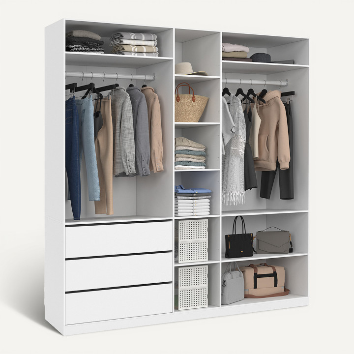 Armadio bianco  200x55x200 cm - TAYLOR